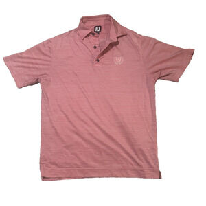 FootJoy FJ Men’s Pink Heather Performance Golf Polo Shirt HB Crest Logo Size S
